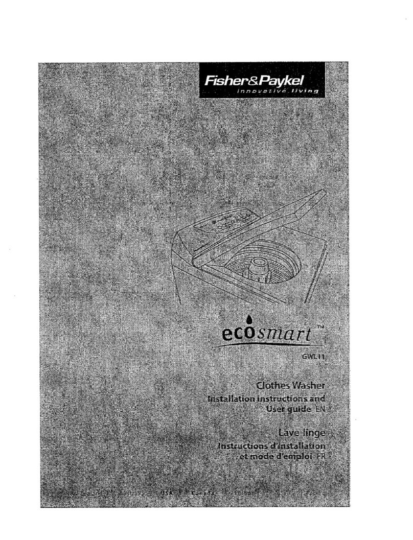 Fisher & Paykel ecosmart GWL11 Mounting instructions