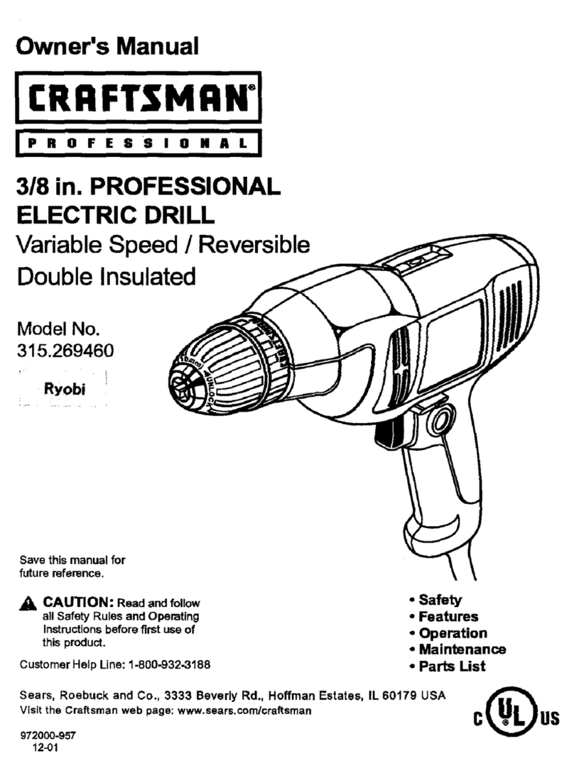 Craftsman ryobi 315.269460 owner's manual