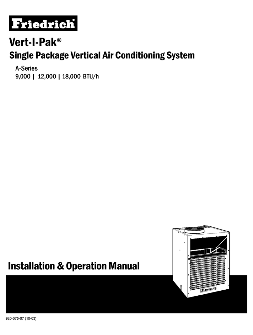 Friedrich Vert-I-Pak A-Series User manual
