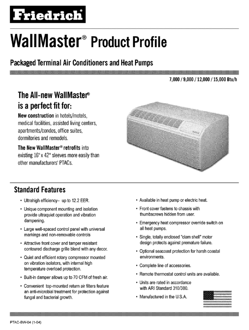 Friedrich WallMaster PE Series s User manual