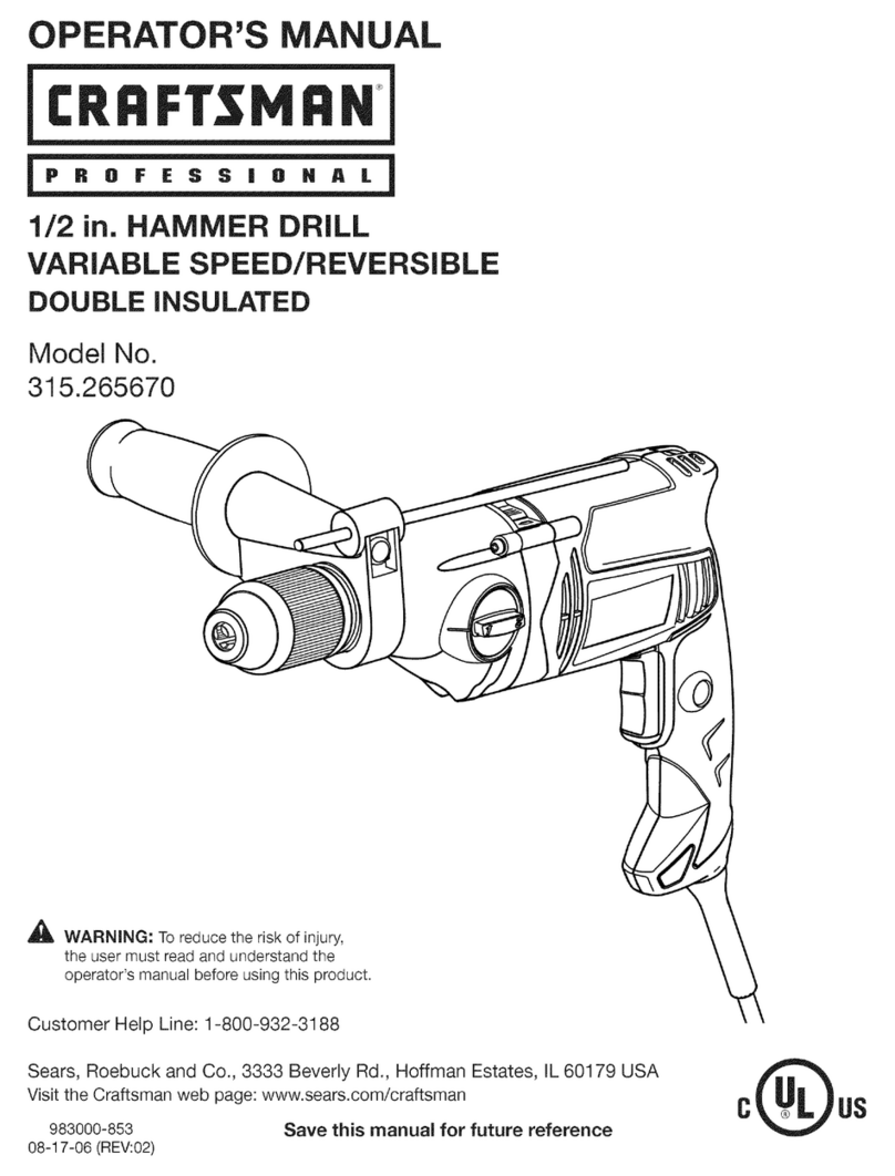 Craftsman 315.265670 User manual