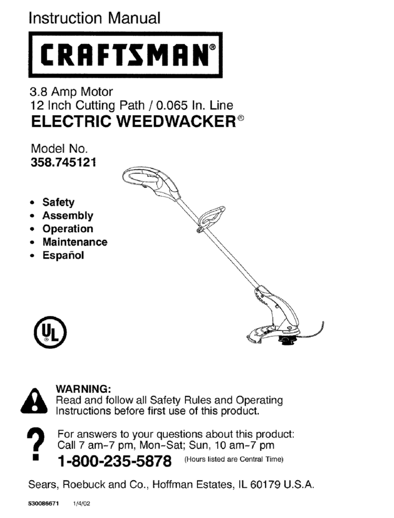 Craftsman WEEDWACKER 358.745121 instruction manual