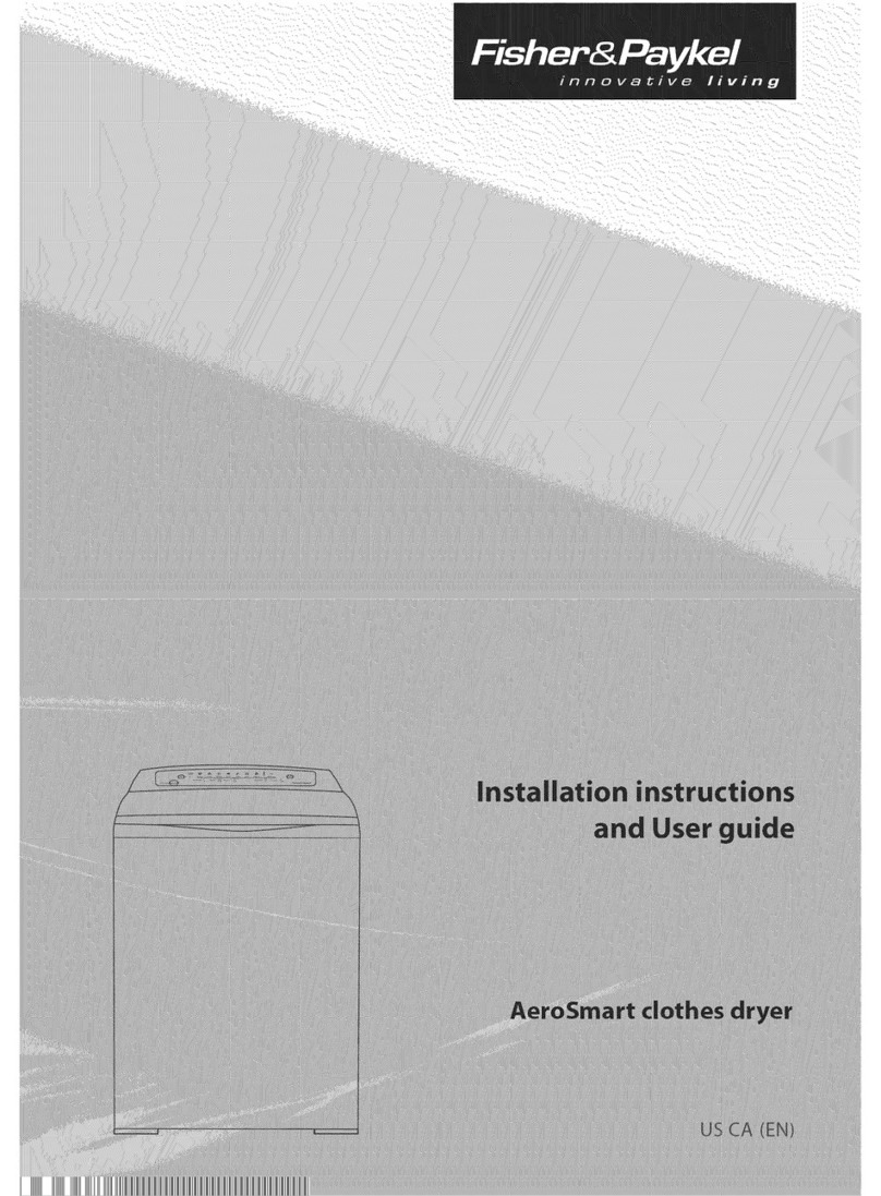 Fisher & Paykel DE62TD1 Installation instructions and user guide