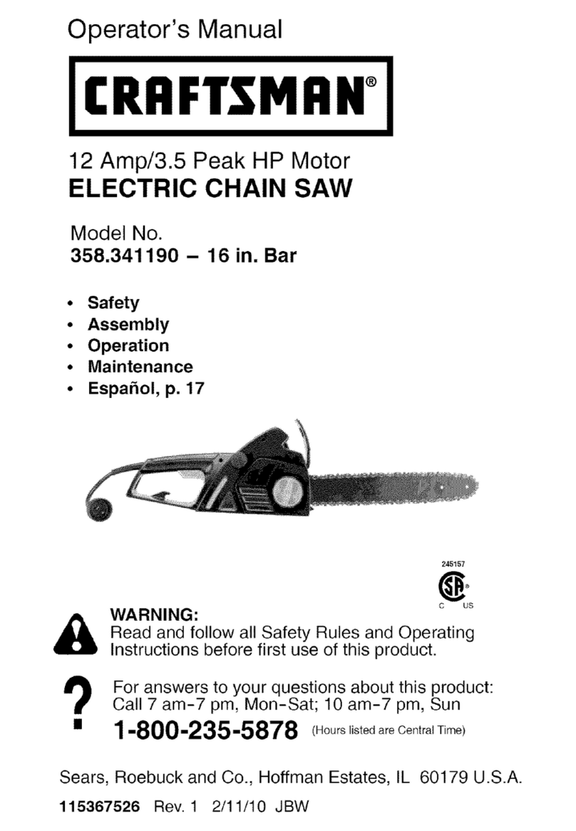Craftsman 358.341190 Operator's manual