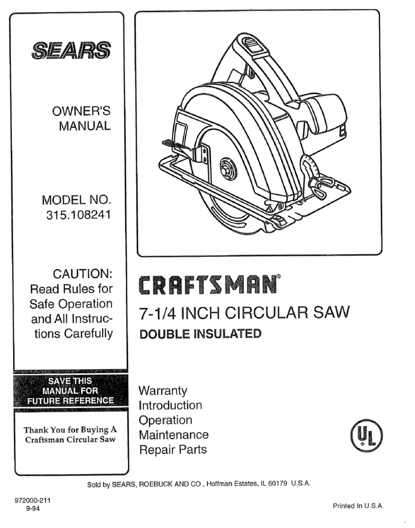 Craftsman 315.108241 owner's manual