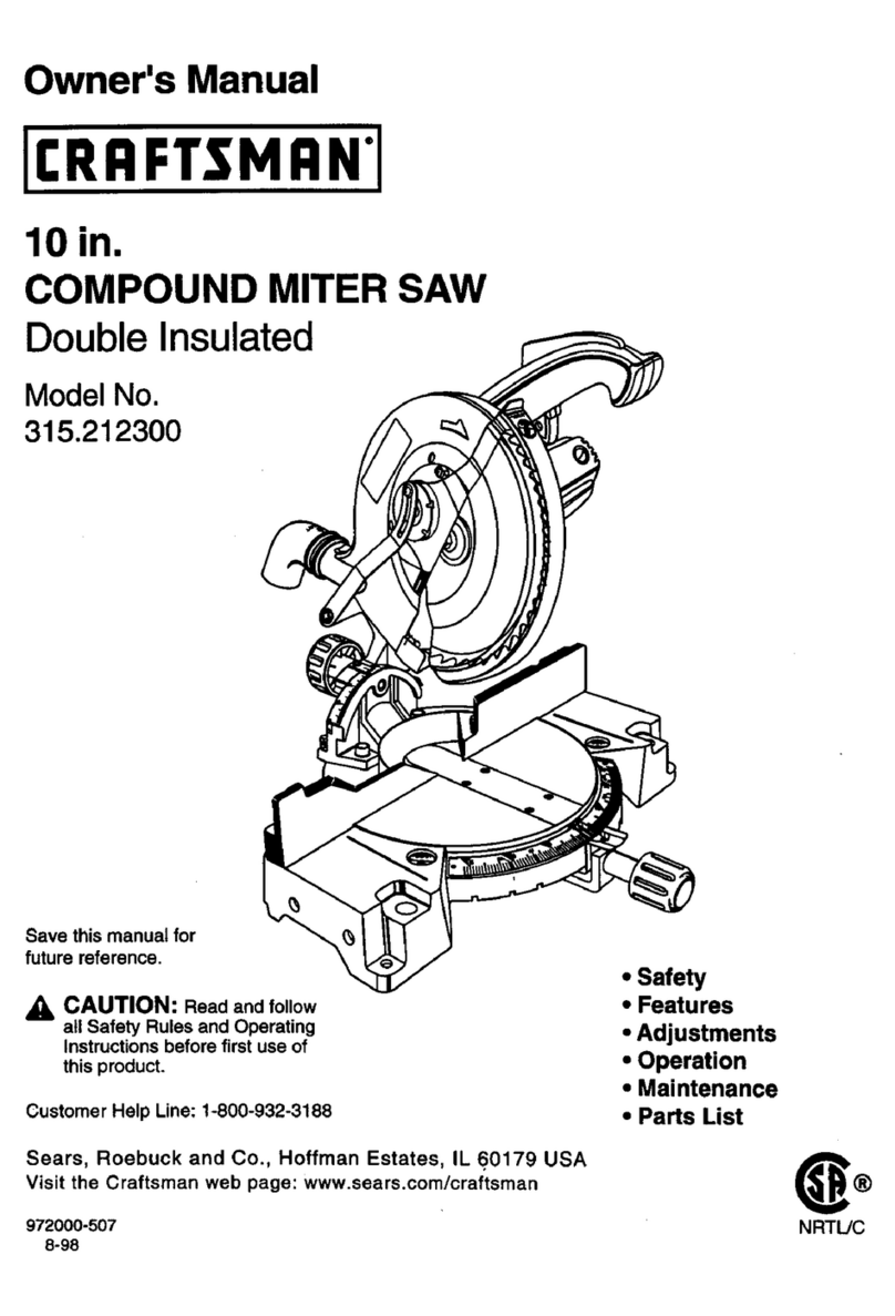 Craftsman 315.212300 owner's manual