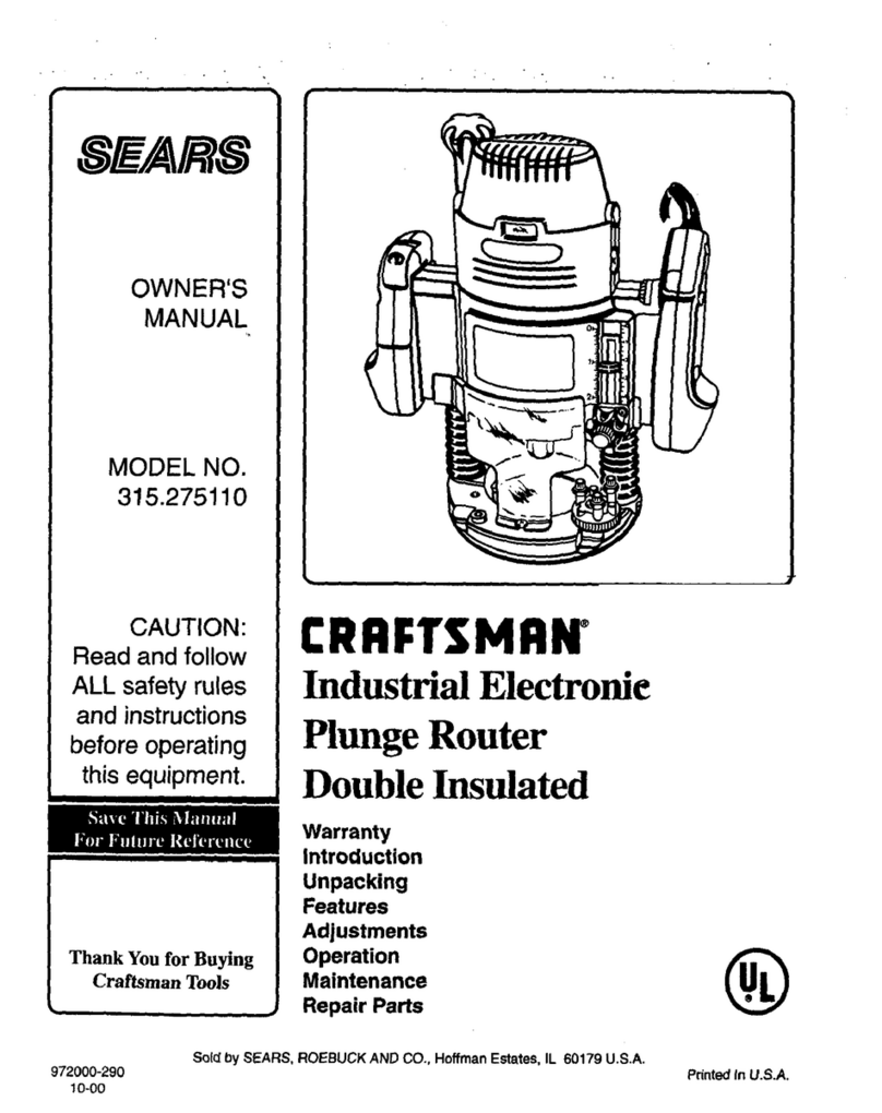 Craftsman 315.275110 User manual
