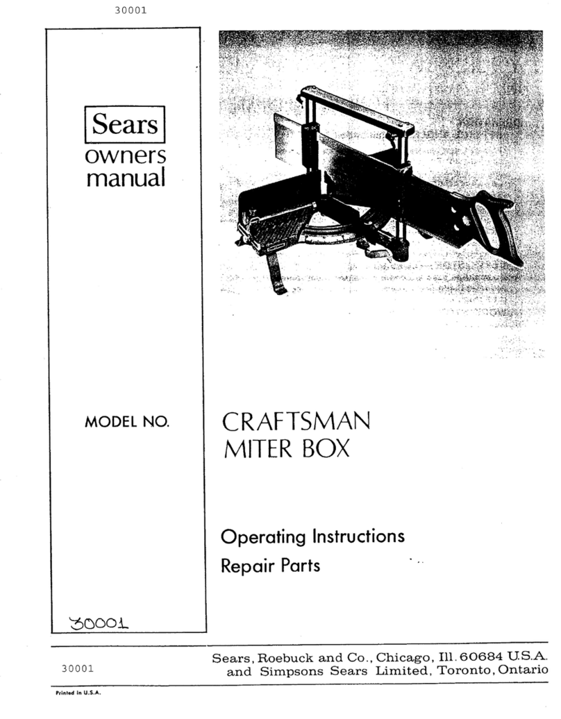 Craftsman MITER BOX owner's manual