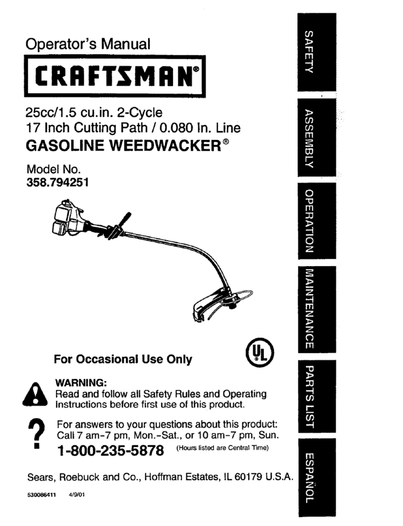 Craftsman WEEDWACKER 358.794251 User manual