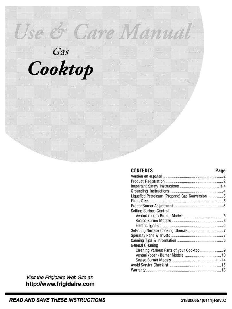 Frigidaire FGC30S4ASB Use & care manual