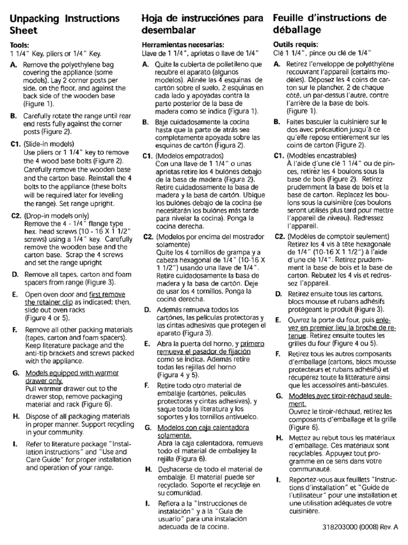 Frigidaire FES355ABA Control User manual Frigidaire FES355ABA Control User manual