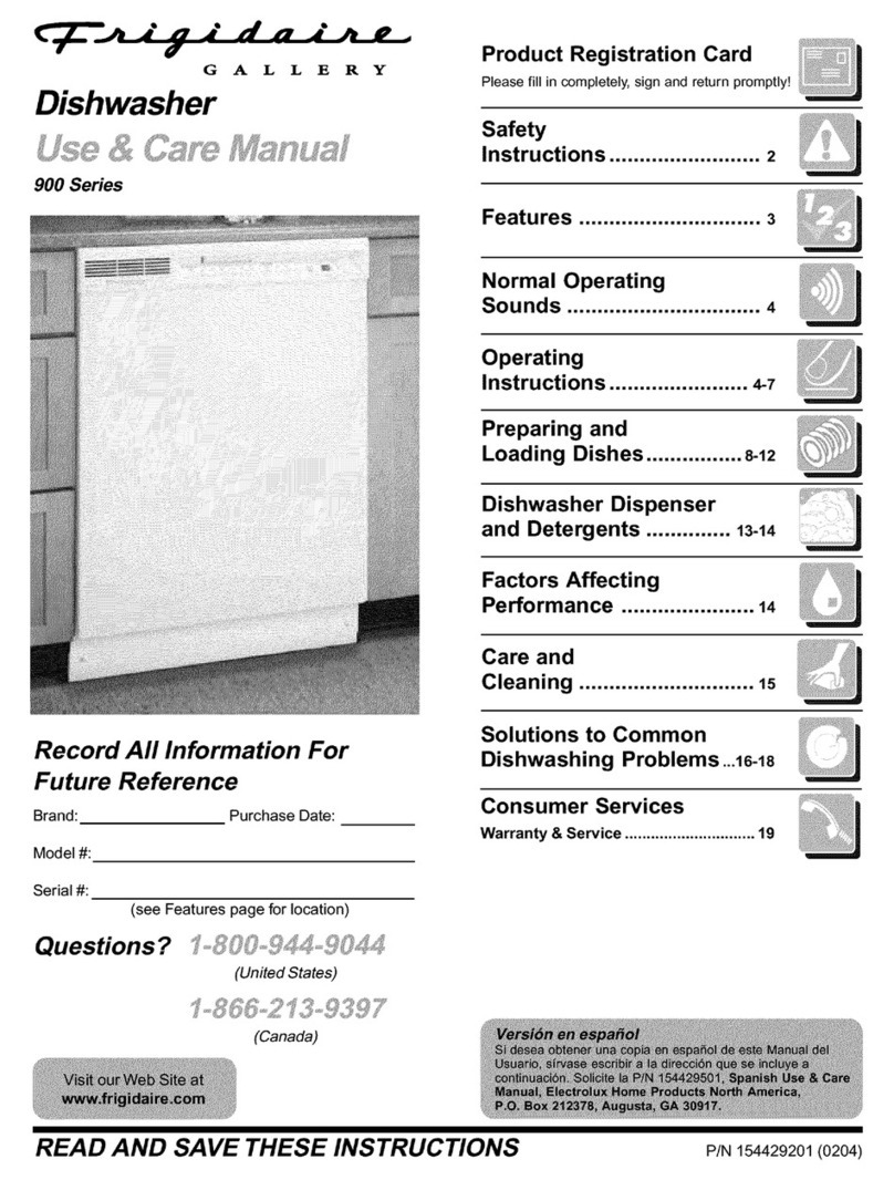 Frigidaire GLDB957AB1 User manual