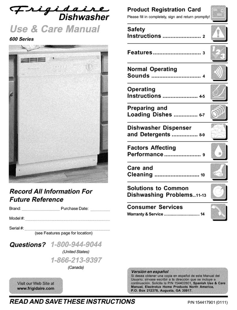 Frigidaire FDB635RBQ0 User manual Frigidaire FDB635RBQ0 User manual