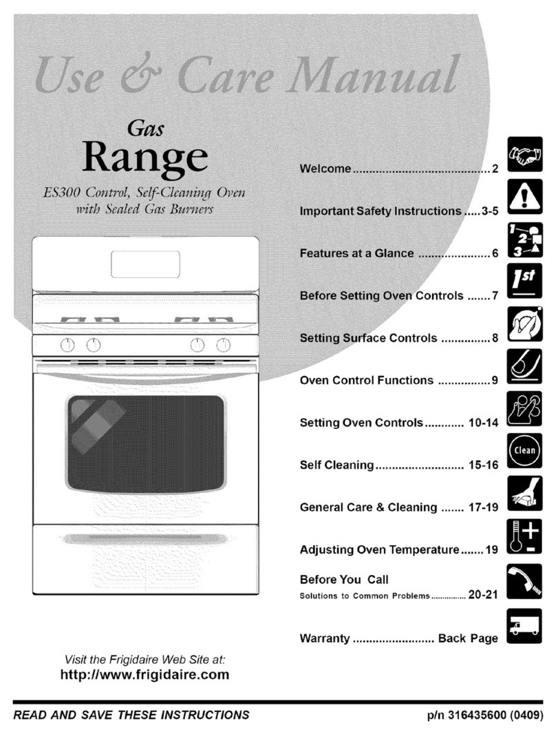 Frigidaire CFGF366DBD User manual