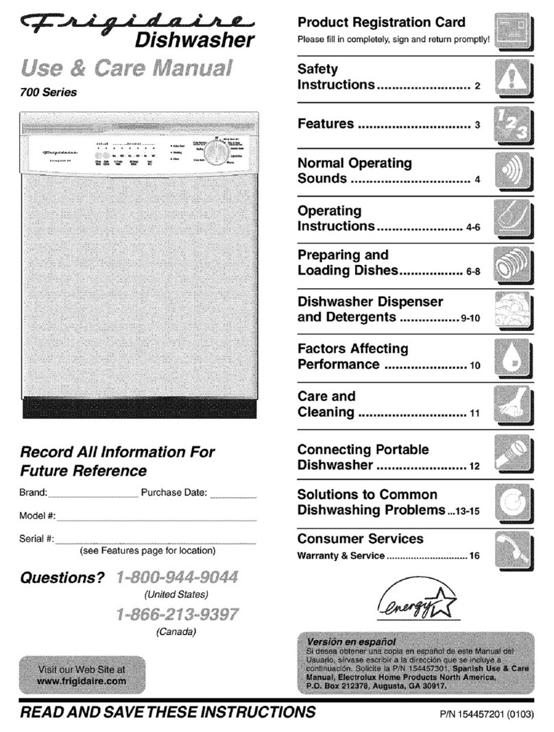 Frigidaire Gallery 700 Series Use & care manual