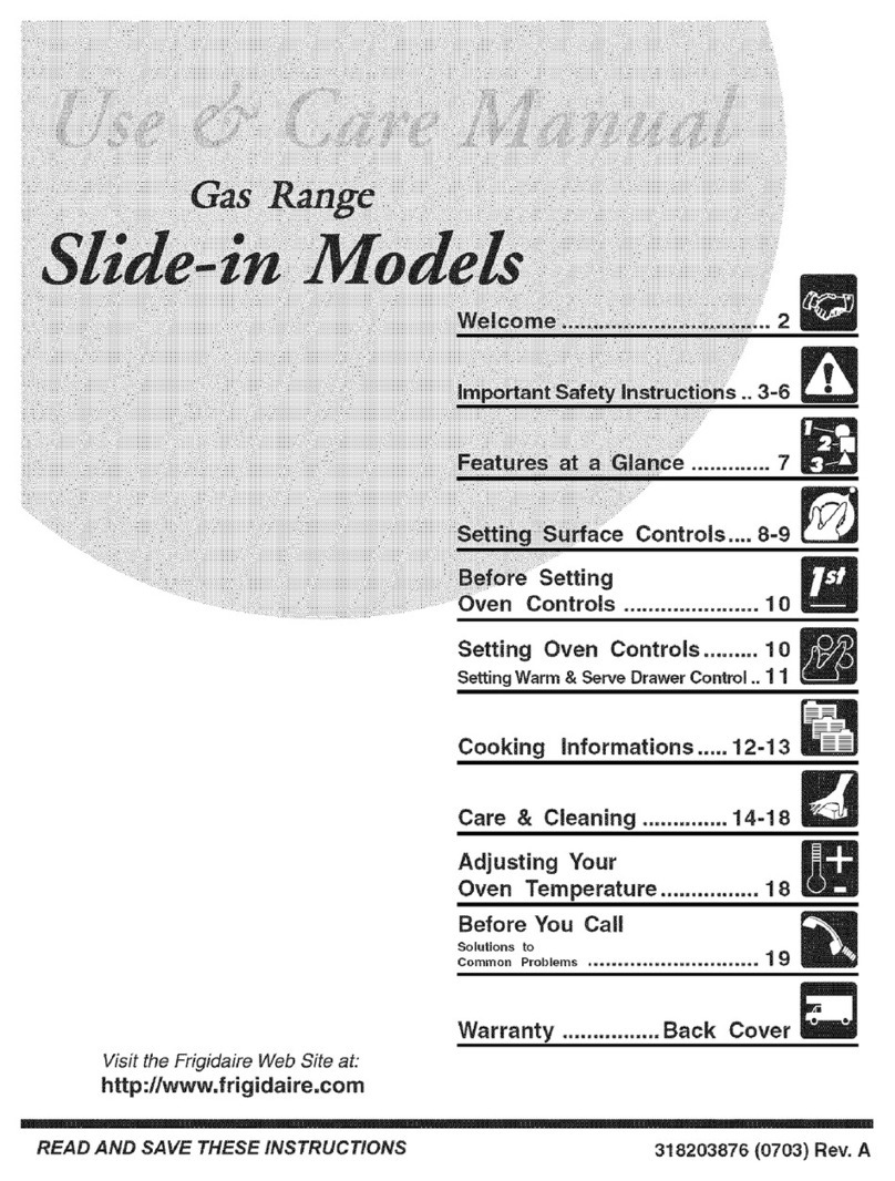Frigidaire PLGS389ECH User manual Frigidaire PLGS389ECH User manual