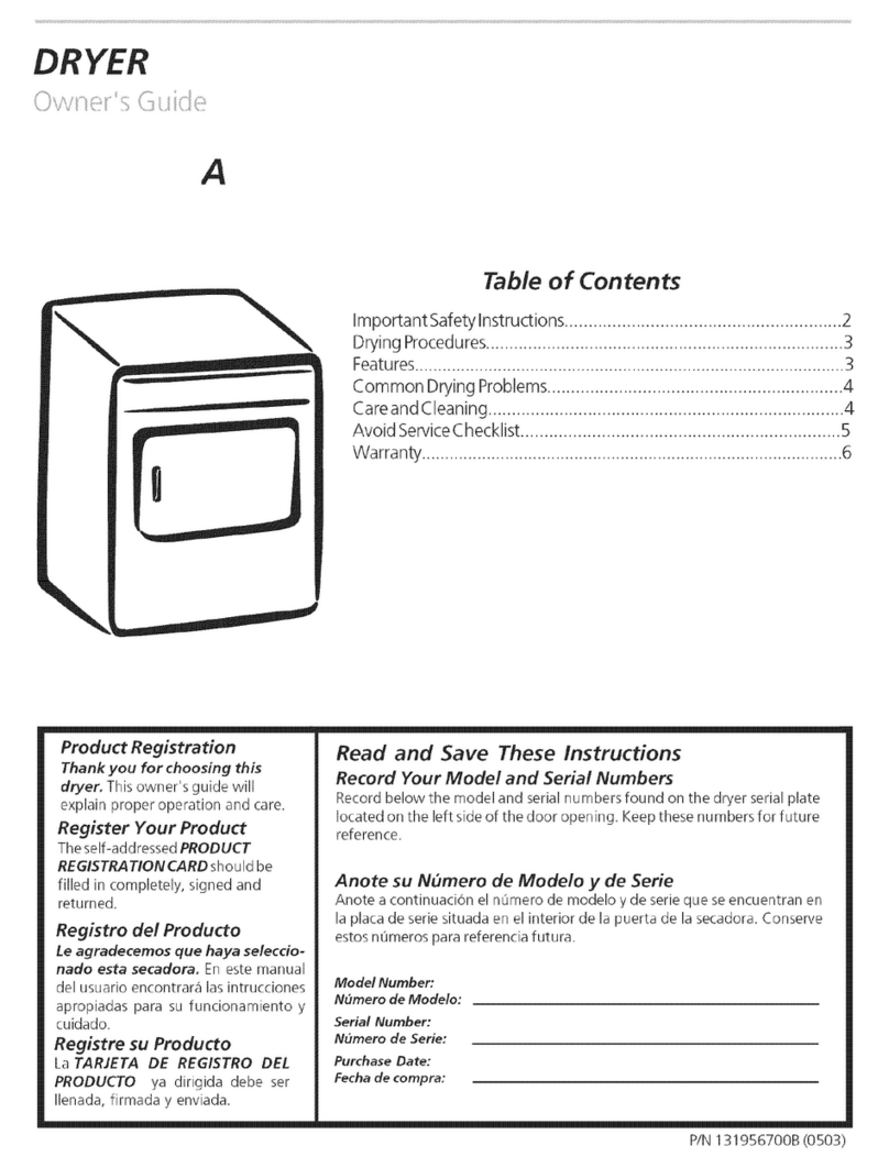 Frigidaire LER331DS0 User manual