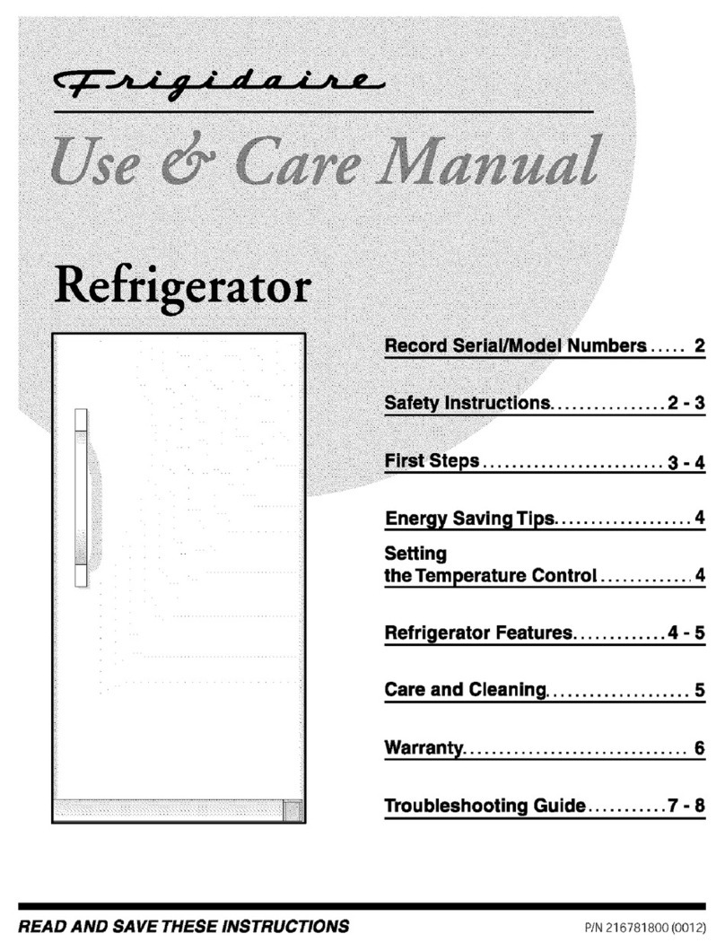 Frigidaire FRU17G4JW1 User manual Frigidaire FRU17G4JW1 User manual