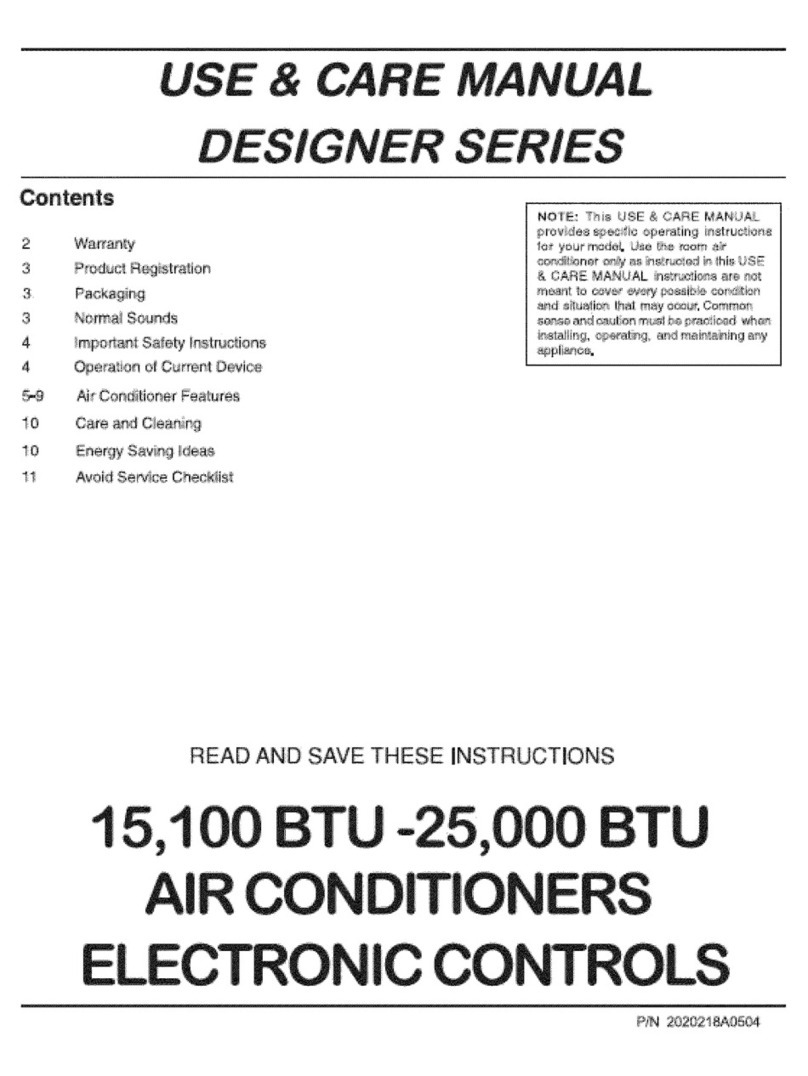 Frigidaire DESIGNER SERIERS User manual
