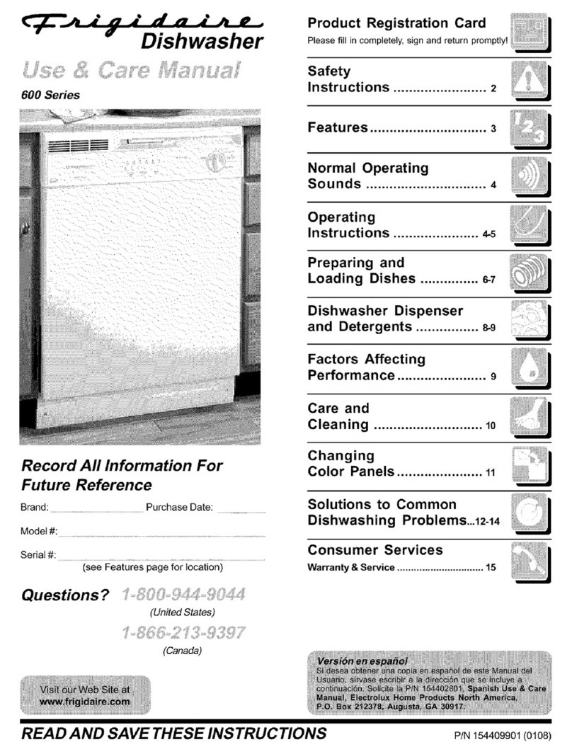 Frigidaire Gallery 600 Series User manual