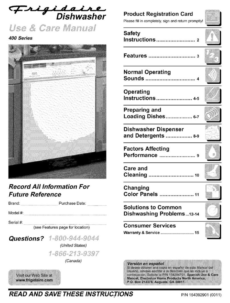 Frigidaire FDB421RFS7 User manual