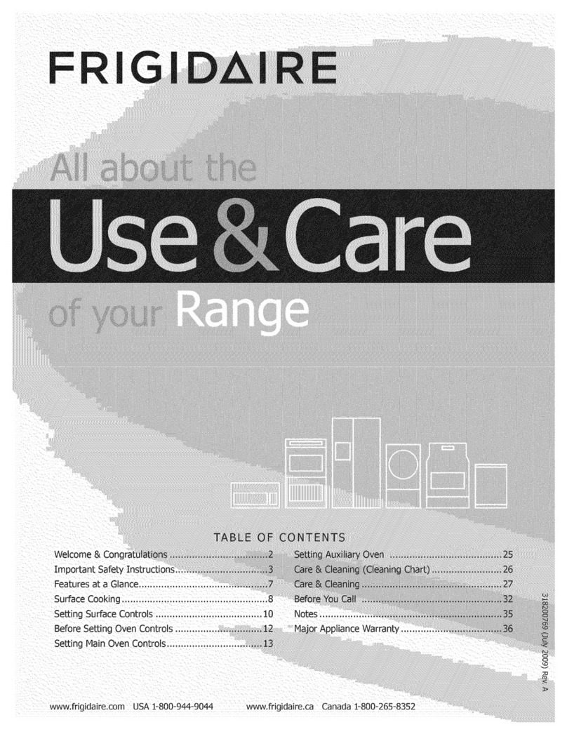 Frigidaire CPDF4085KF2 Owner's manual