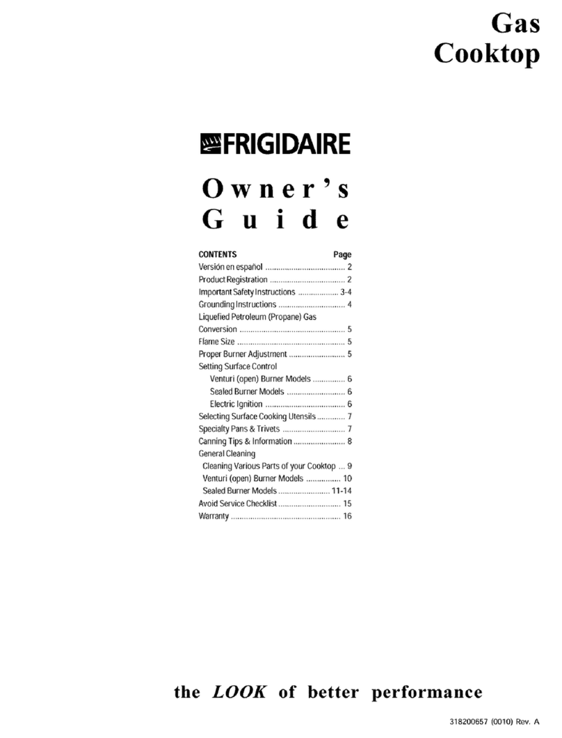 Frigidaire FGC30S4AQA owner's guide