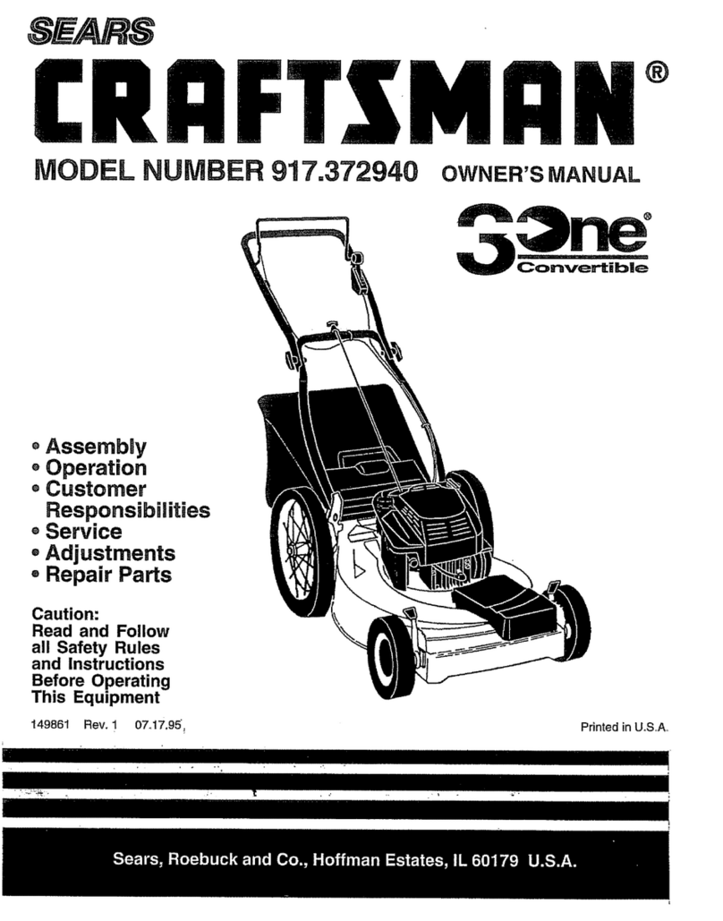Craftsman 3One 917.372940 owner's manual