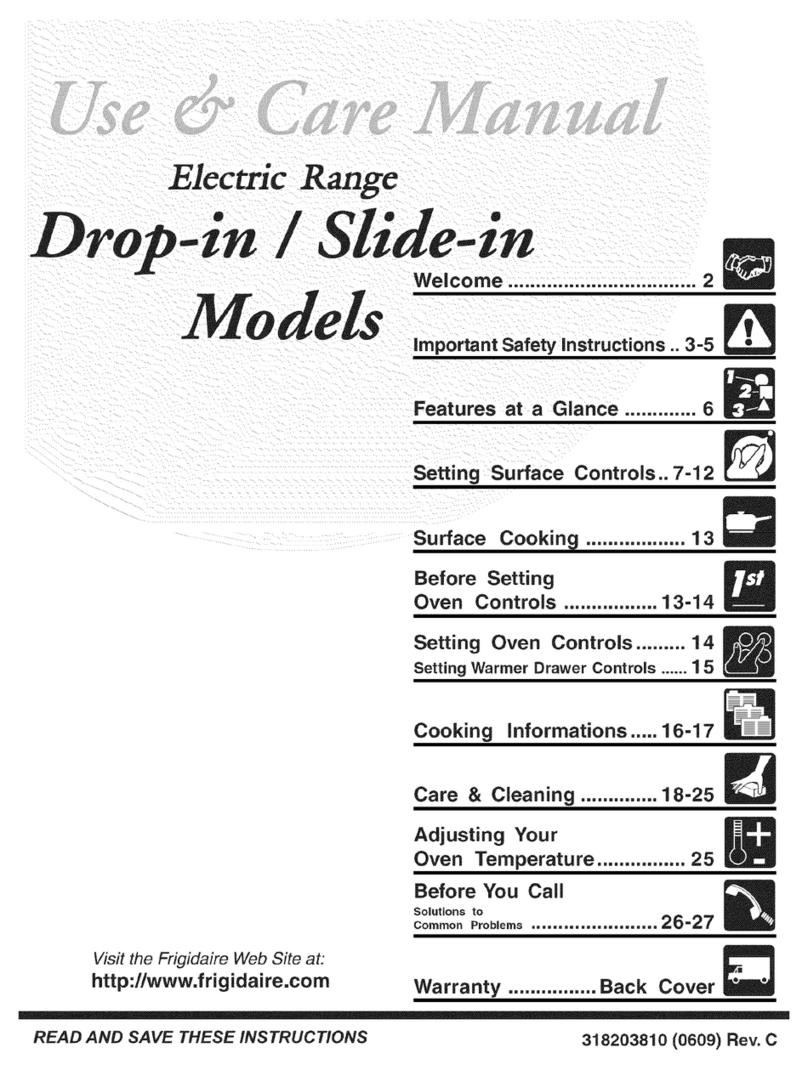 Frigidaire FED365EBC Use & care manual Frigidaire FED365EBC Use & care manual