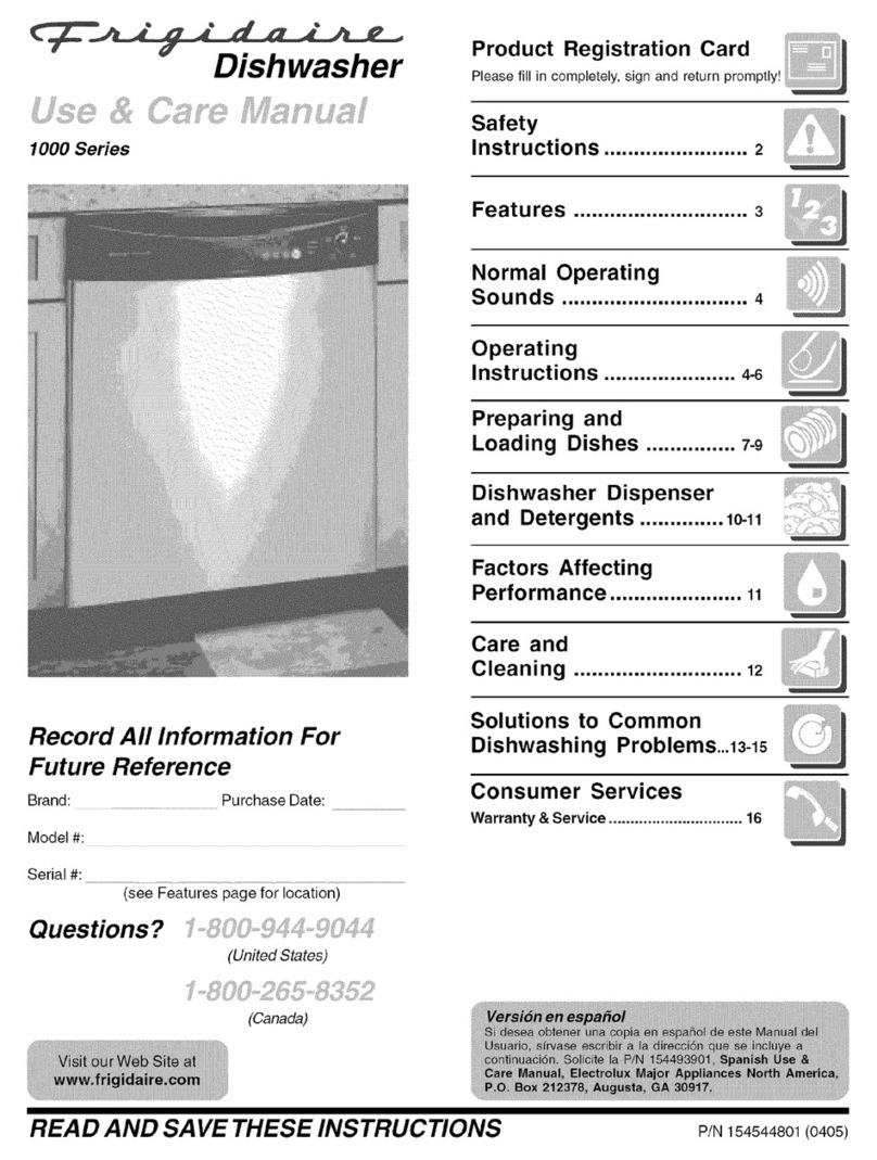 Frigidaire 1000 Series User manual Frigidaire 1000 Series User manual