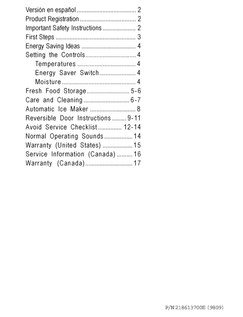 Frigidaire FRT18SJG User manual