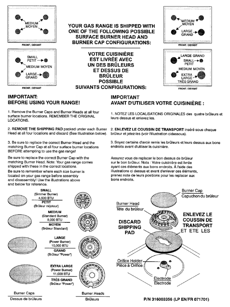 Frigidaire FLF337AUA Configuration