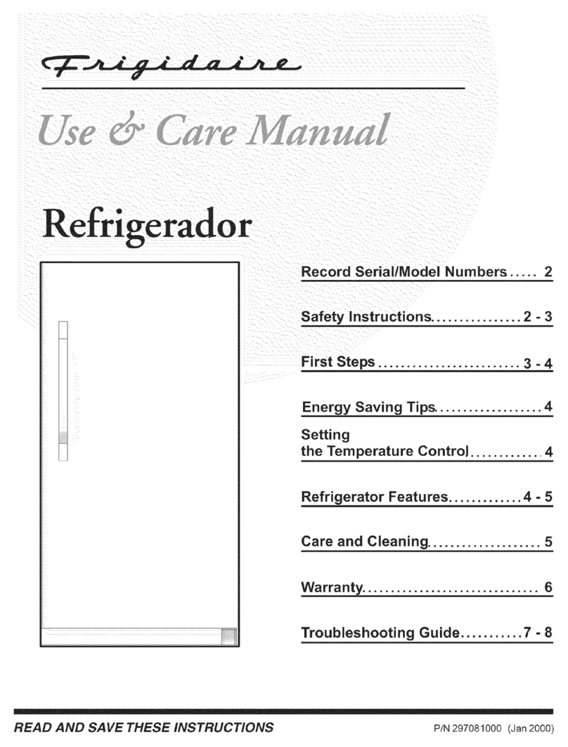 Frigidaire TFRU17B2JW1 Use & care manual
