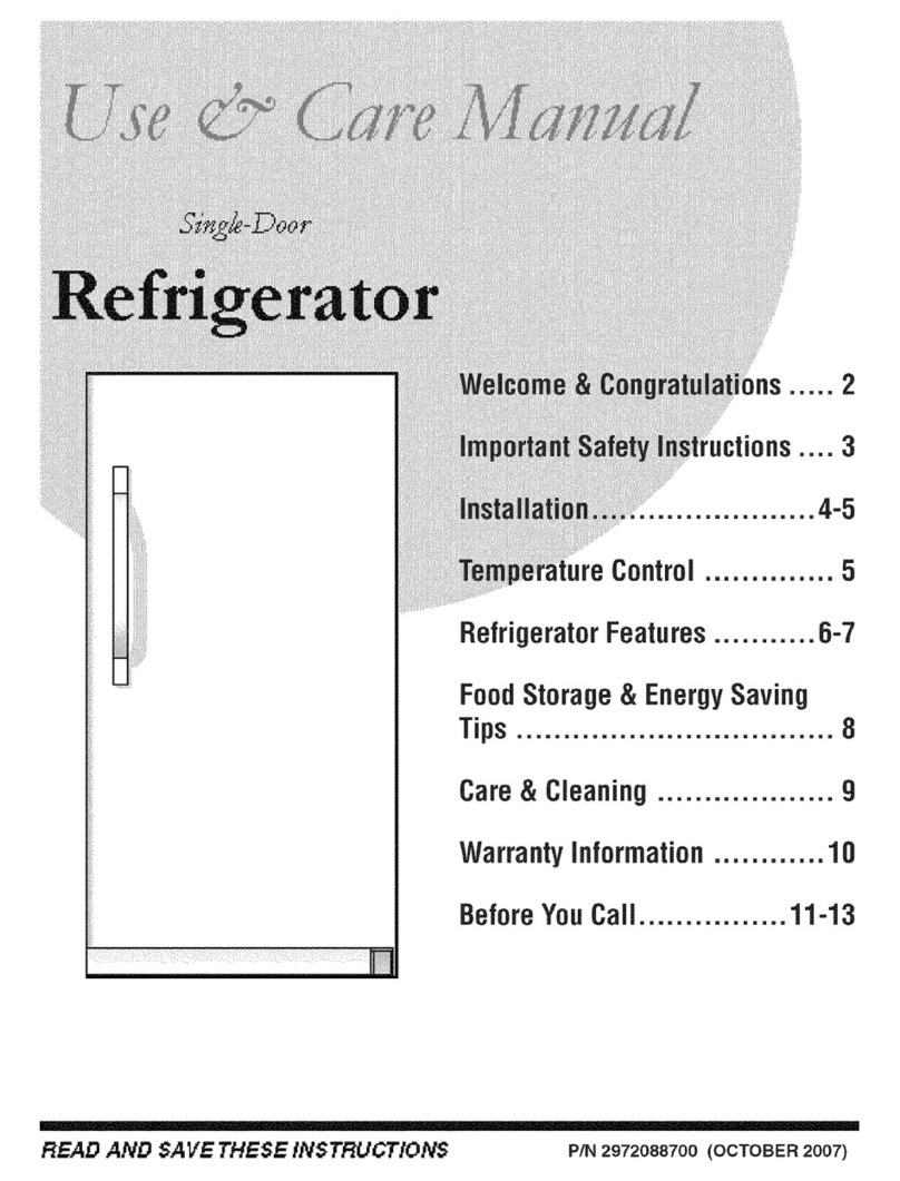 Frigidaire GLRH1779GW3 Use & care manual