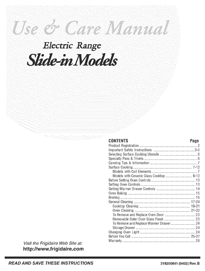 Frigidaire CFES367DC4 Use & care manual