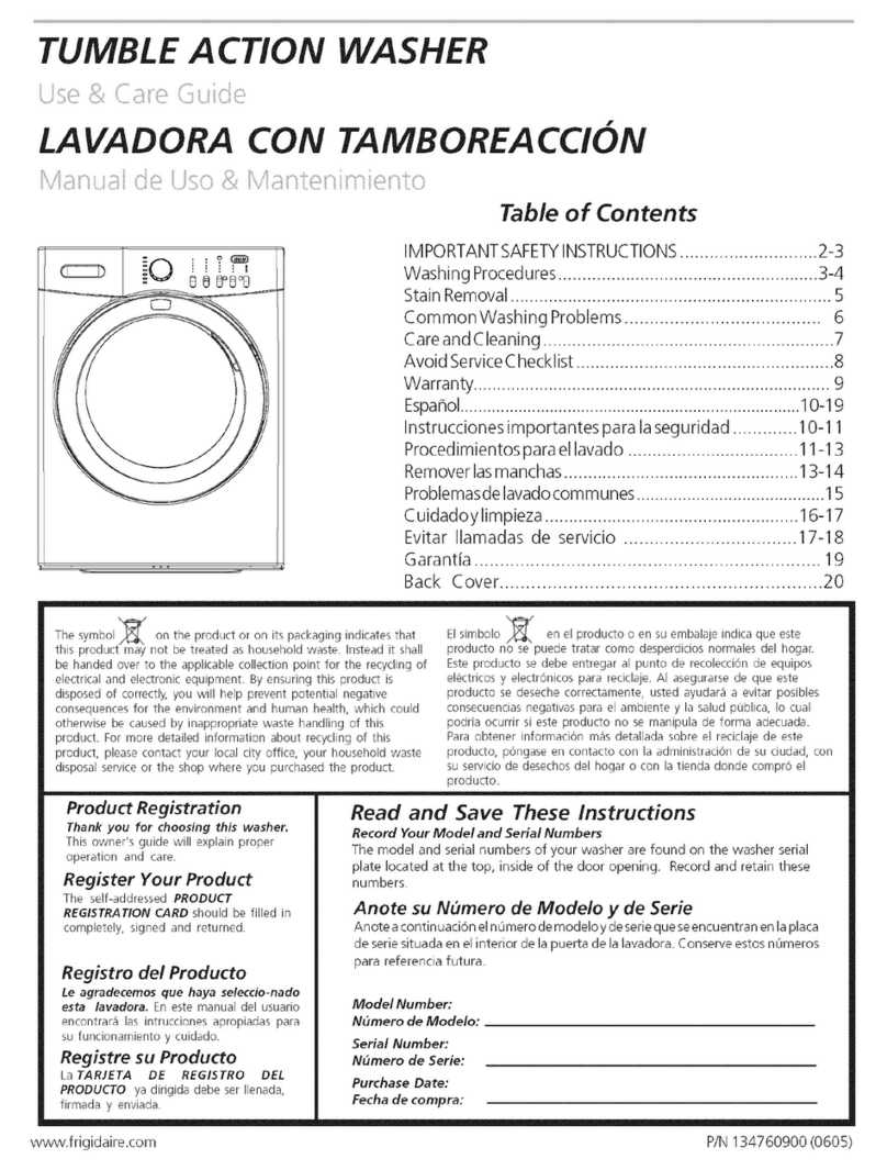 Frigidaire ATFB7000EG0 User manual