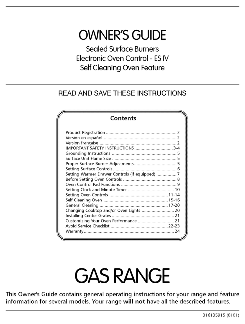 Frigidaire FGF376CJSB User manual Frigidaire FGF376CJSB User manual