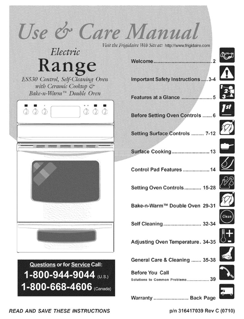 Frigidaire PLEFMZ99GCB User manual Frigidaire PLEFMZ99GCB User manual