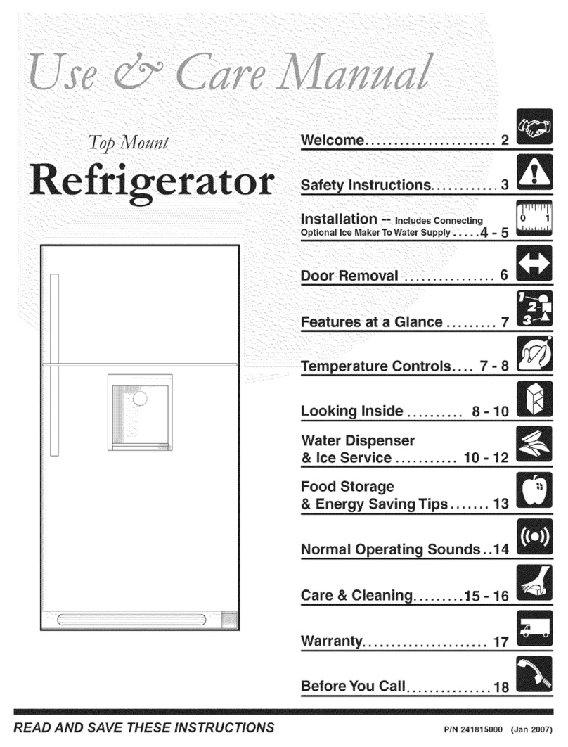 Frigidaire GLHT188WHB3 User manual