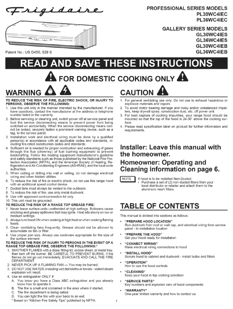 Frigidaire GALLERY GL30WC41EB User manual