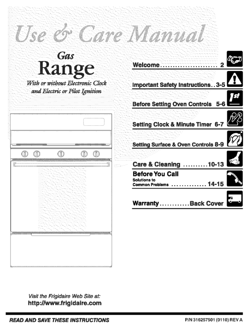 Frigidaire FLF316CQA Use & care manual