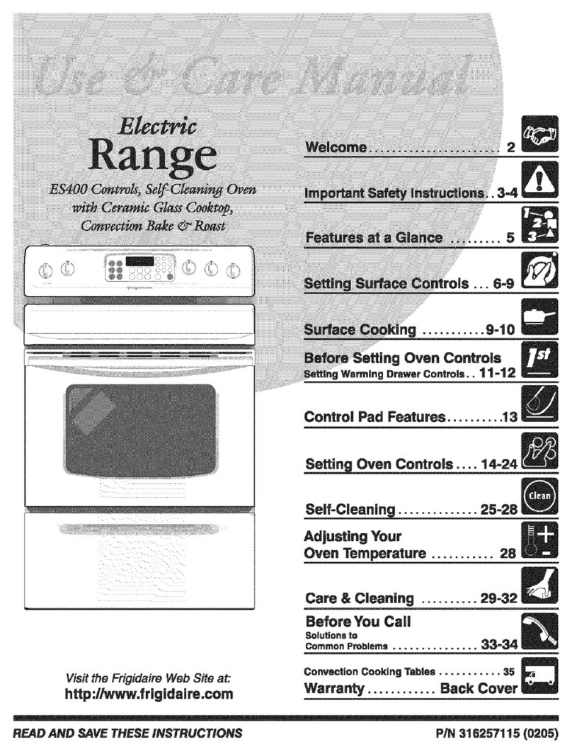 Frigidaire FEFL88ACA User manual
