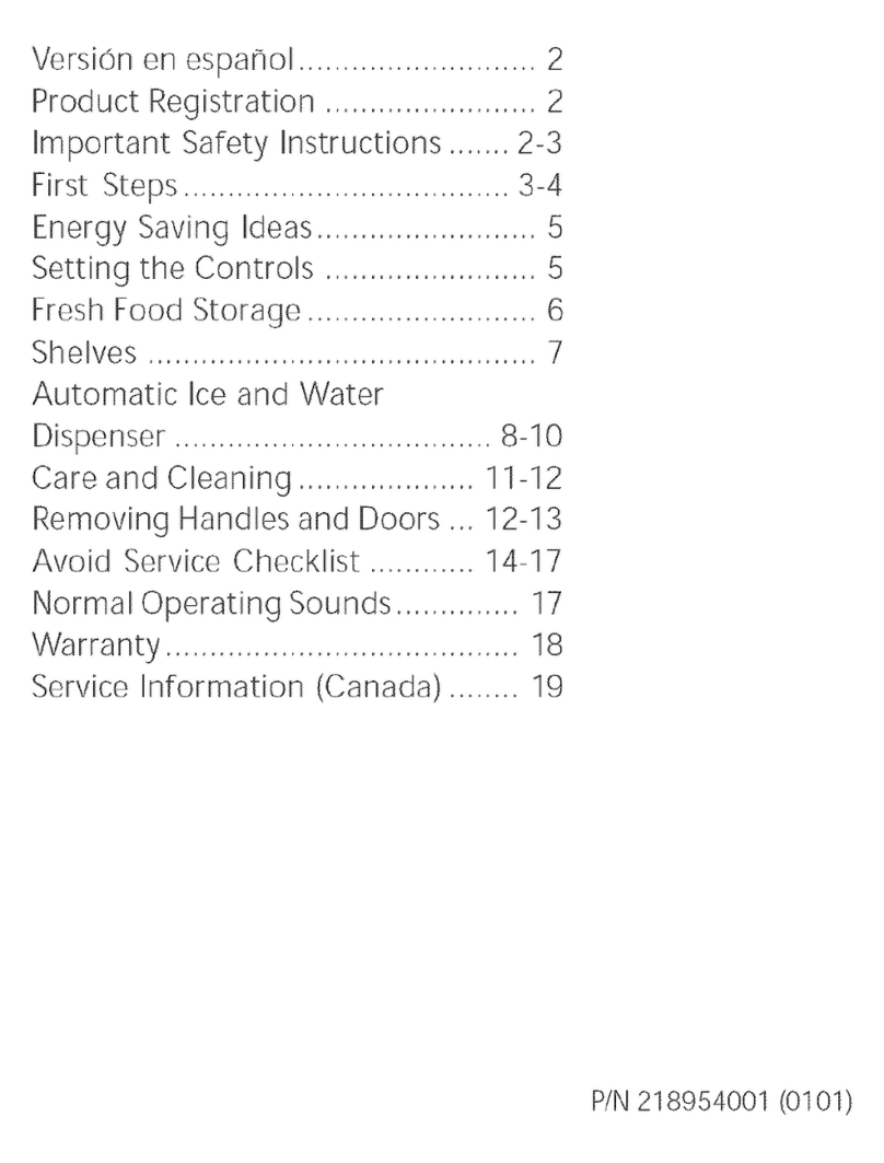 Frigidaire FRS23ZTJB0 use & care
