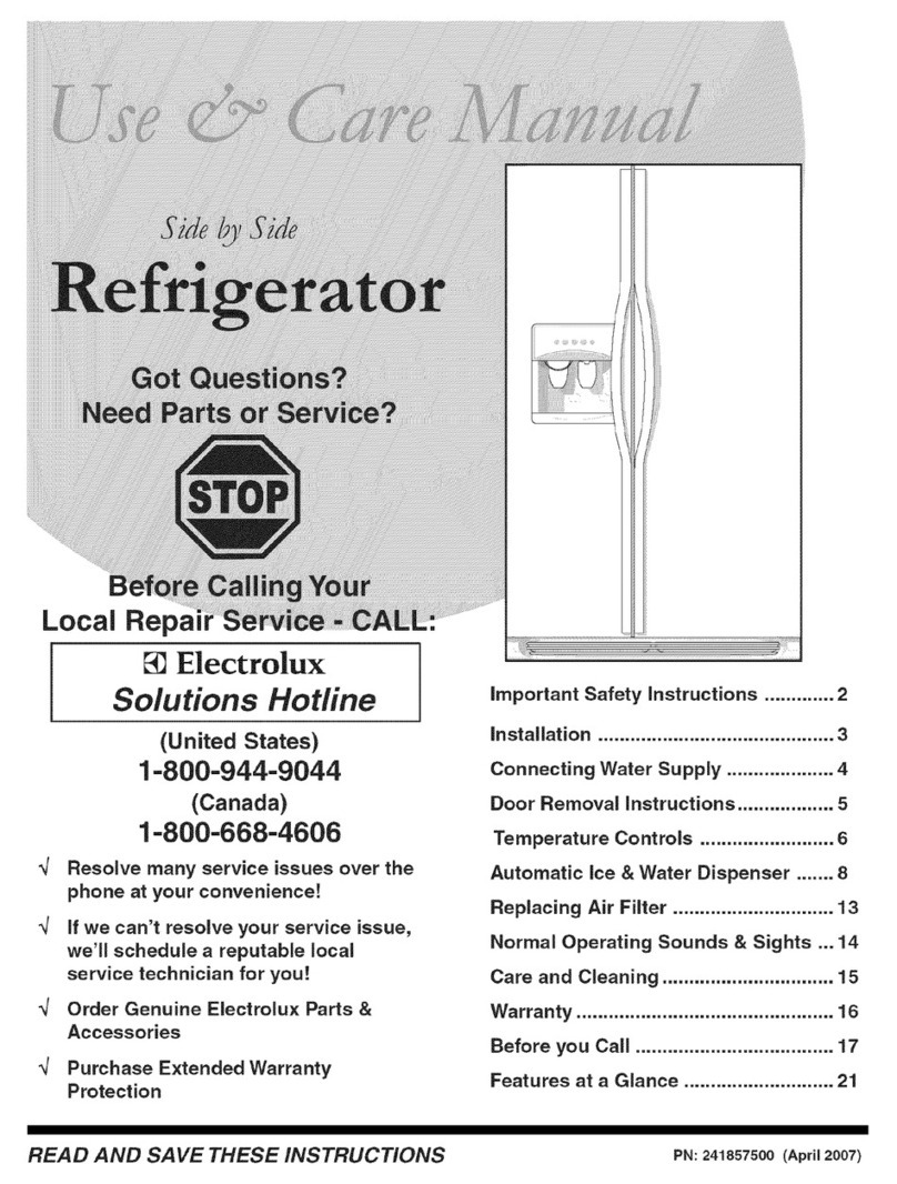 Frigidaire FSC23F7HB8 Use & care manual