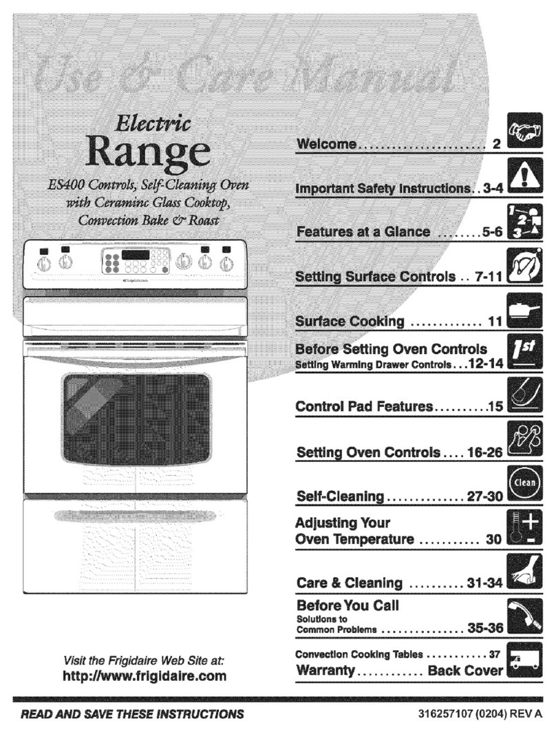 Frigidaire CGLEF396ASA User manual Frigidaire CGLEF396ASA User manual