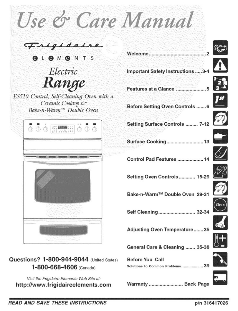 Frigidaire LEEFM389FEB User manual