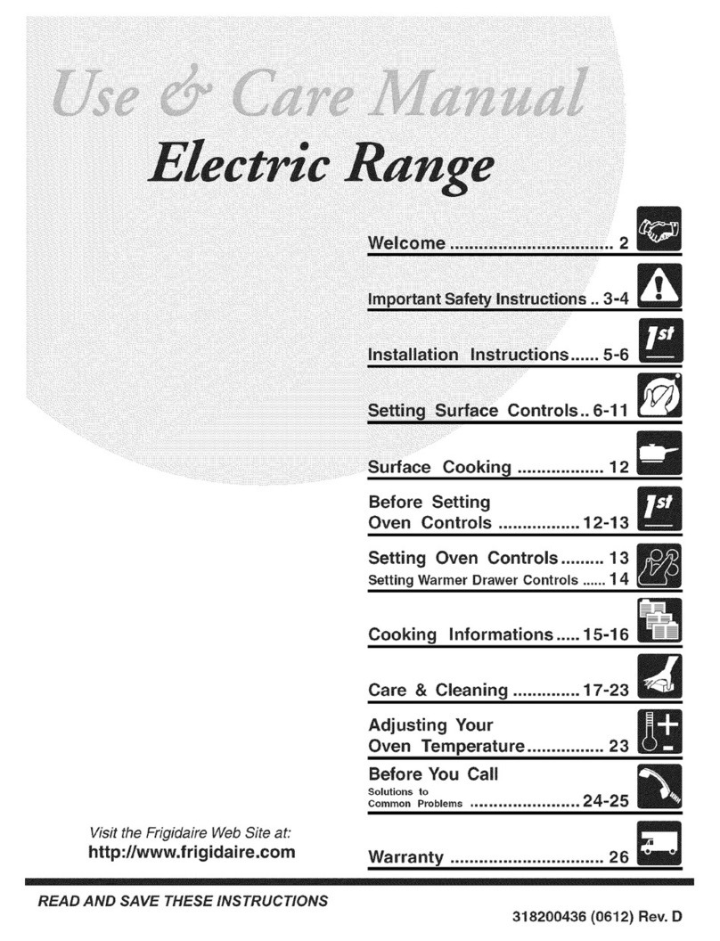 Frigidaire CFEF357GS3 User manual