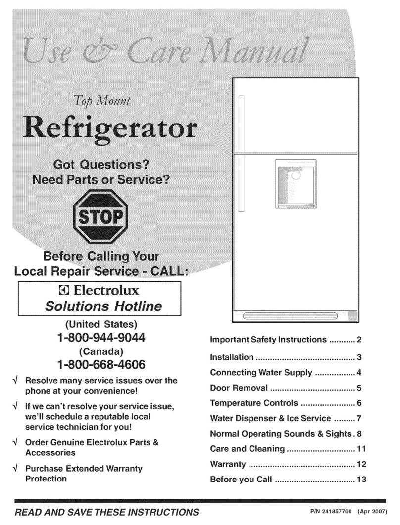 Frigidaire PLT219WJKM0 Use & care manual