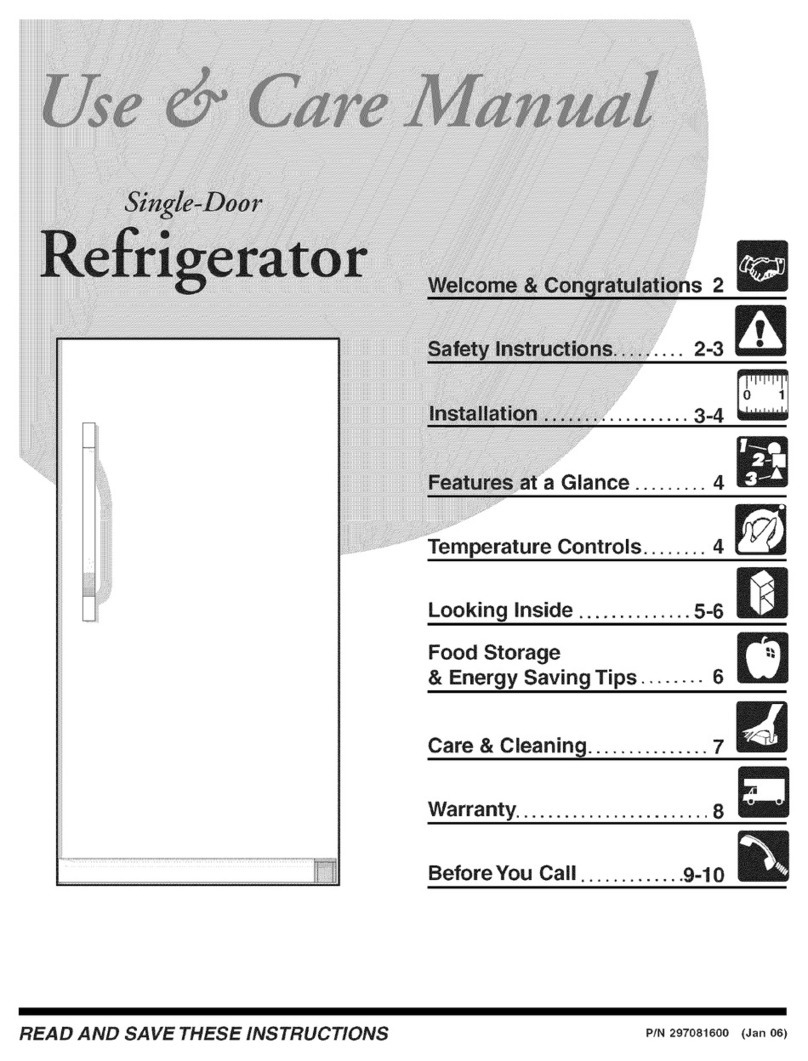 Frigidaire PLRU1778ES4 User manual