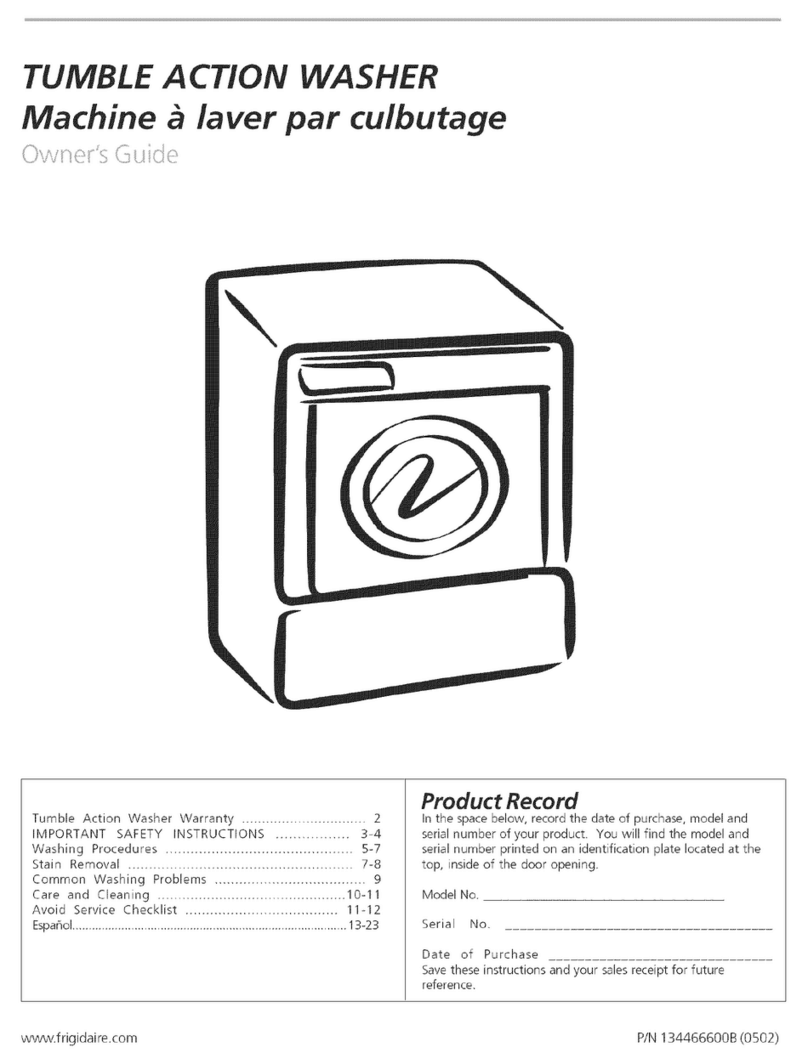 Frigidaire FWFB9200ES0 owner's guide